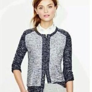 J. Crew zip cardigan jacket cotton navy